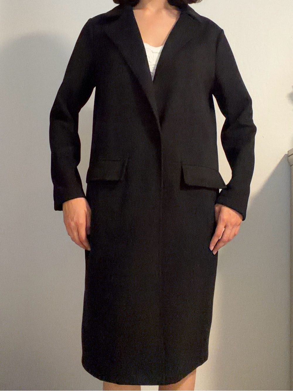 Forever 21 Black Long Trench Coat